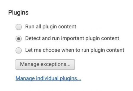 Flash pausas i Chrome