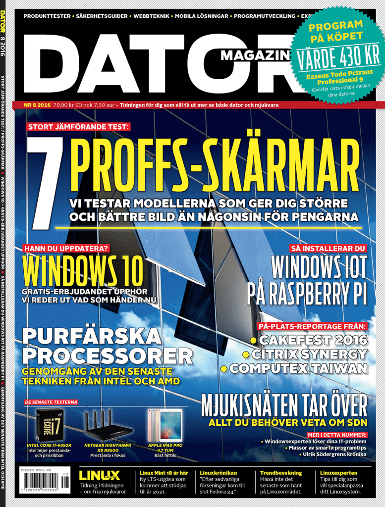 Datormagazin nr 8, 2016 Datormagazin 8 2016 omslag