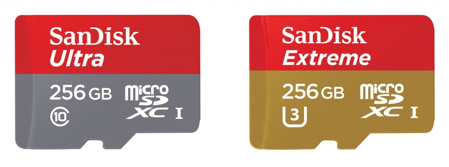 Stora, snabba minneskort Ultra microSDXC 256GB HR
