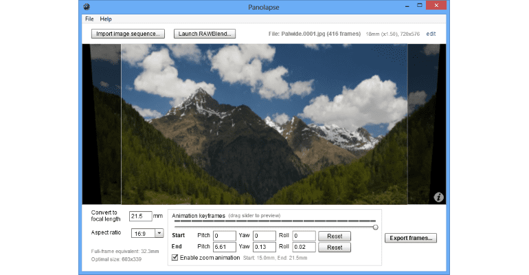 Programtips: Panolapse 1.25 img3File 20