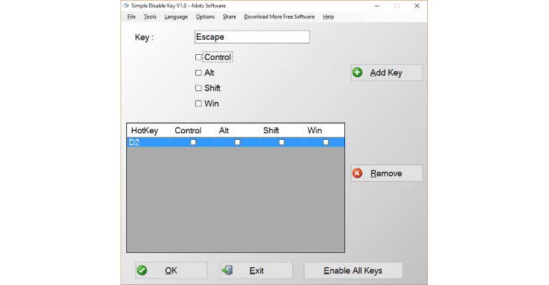 Programtips: Simple Disable Key 2.0 img3File 8