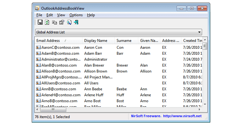 Programtips: Outlookaddressbookview 2.11 img3File 8