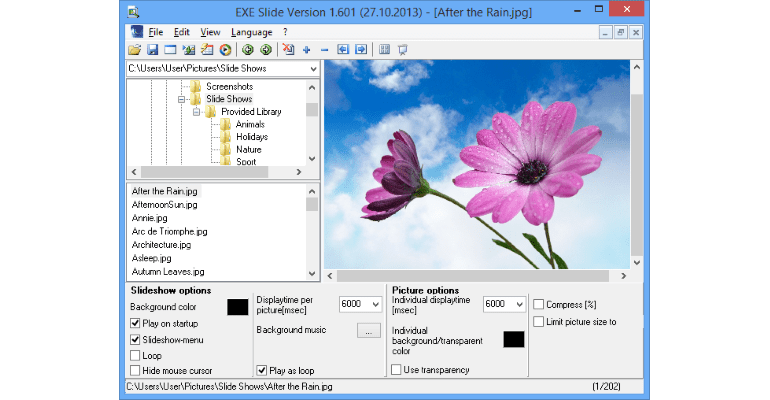 Programtips: Alternate Pic View Exeslide 2.620 img3File 3