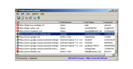 Programtips: Webbrowserpassview 1.86 img3File