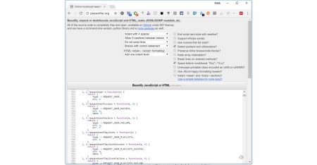 Resurser på webben: Vackrare Javascript www jsbeautifier