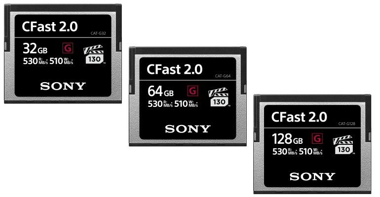 Sonys snabbaste sd-kort Sony Cfast sd-kort