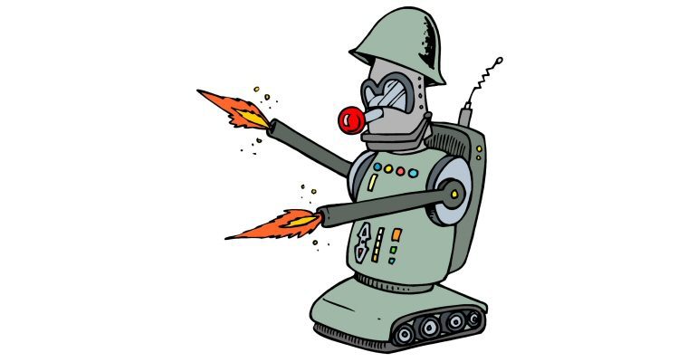 Nygammal robotattack tillbaka Robot attack