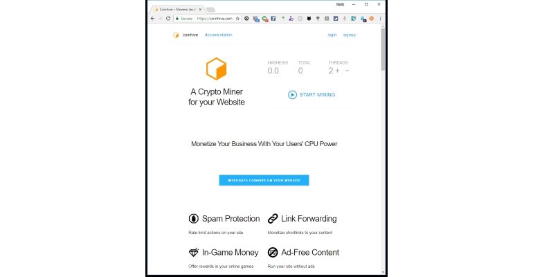 Resurser på webben: Annonser eller mining? www coinhive