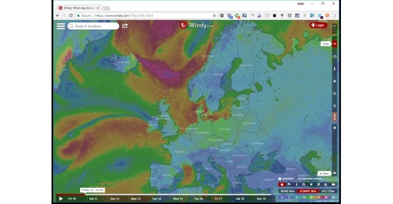 Resurser på webben: Bli en väderguru www windy
