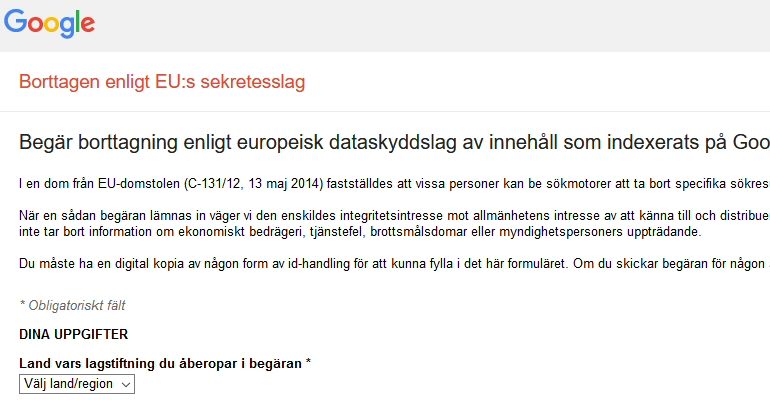 Google EU sekretesslag