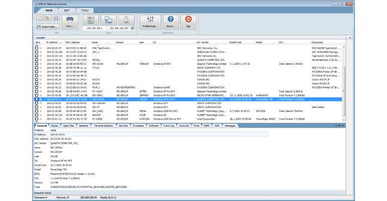 Programtips: Mitec Network Scanner 5.1.0 img3File 1