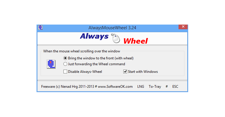 Programtips: Alwaysmousewheel 4.04 img3File 2