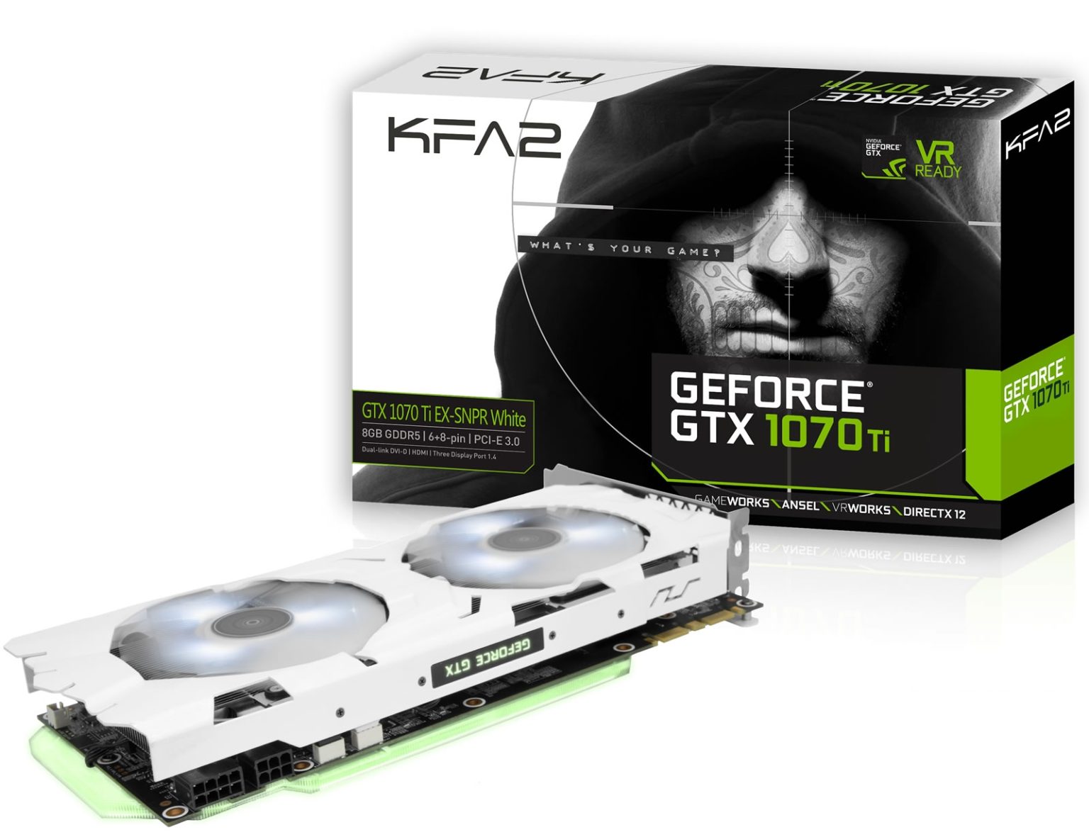 Test: KFA2 Geforce GTX 1070 Ti EX-SNPR White 8 GB KFA2 GTX 1070 Ti EX SNPR White