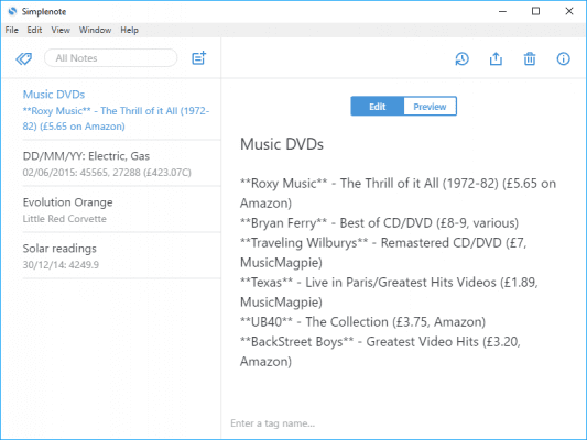 Programtips: Simplenote 1.5.0 img3File 3