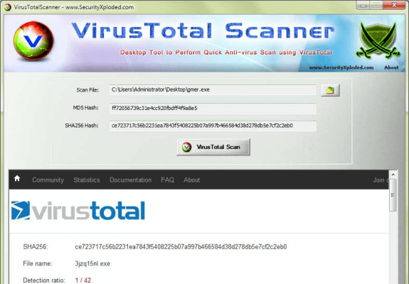 Programtips: Virustotal Scanner 7.5 img3File 4