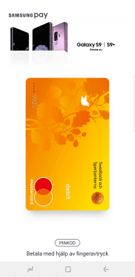 Samsung Pay Swipe Up