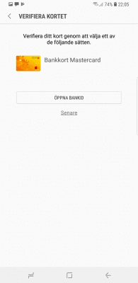 Samsung Pay Verify Card