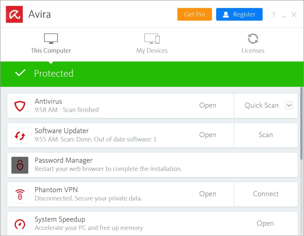 Avira Free Security Suite