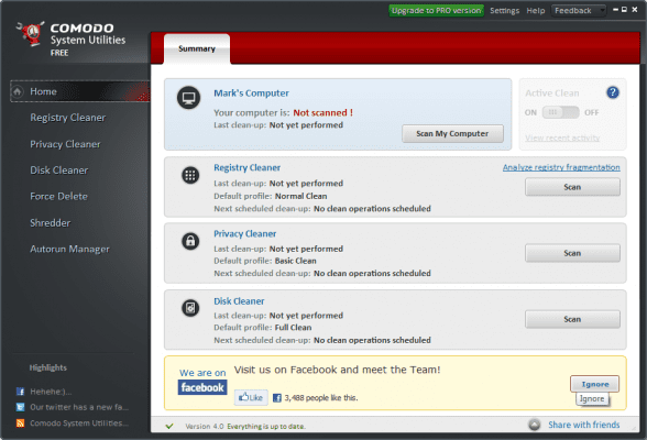 Programtips: Comodo System Utilities 4.0.30135.26 Comodo System Utilities