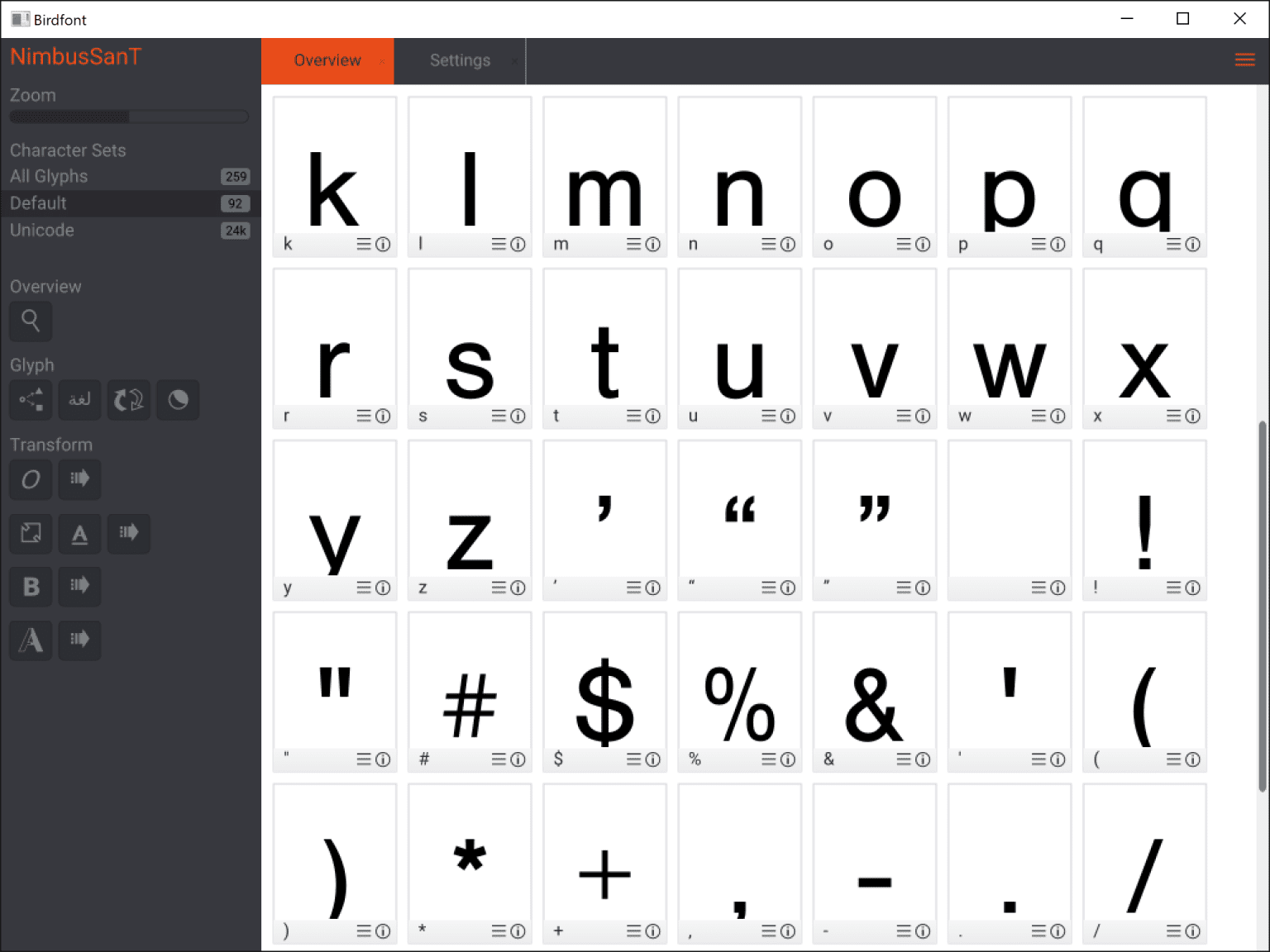 Programtips: Birdfont 3.17.0 Birdfont