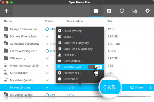 Programtips: Resilio Sync 2.6.3 Resilio Sync