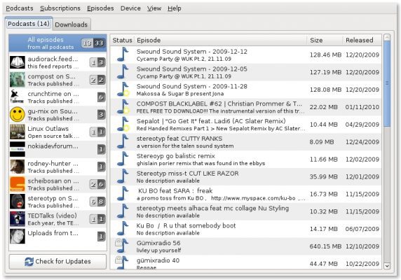 Programtips: Gpodder 3.10.7 Gpodder