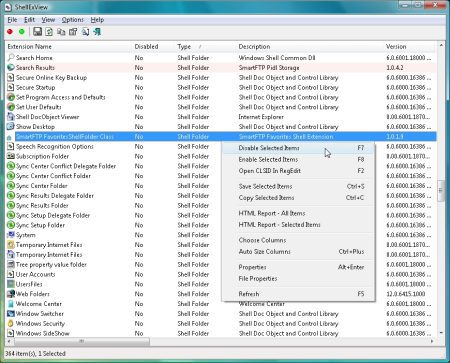 Programtips: Shellexview 2.00 Shellexview