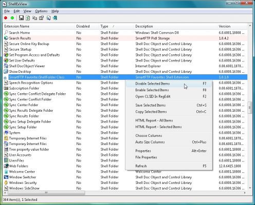 Programtips: Shellexview 2.00 Shellexview