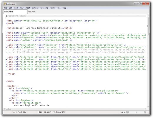 Programtips: Rejbrand Text Editor 3.1.1.0 Rejbrand Text Editor