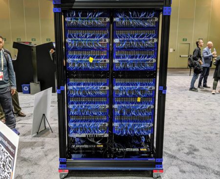 Oracle Raspberry Pi Supercomputer Back Side Rows of RPI 3 B