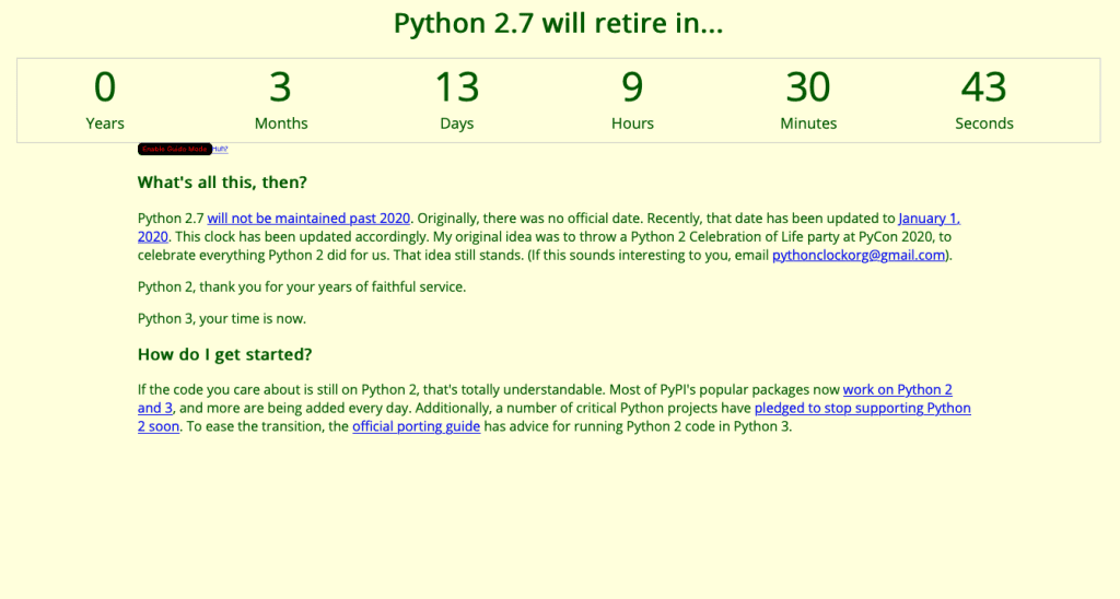 Python 2 går i graven Screenshot 2019 09 18 at 13.29.18
