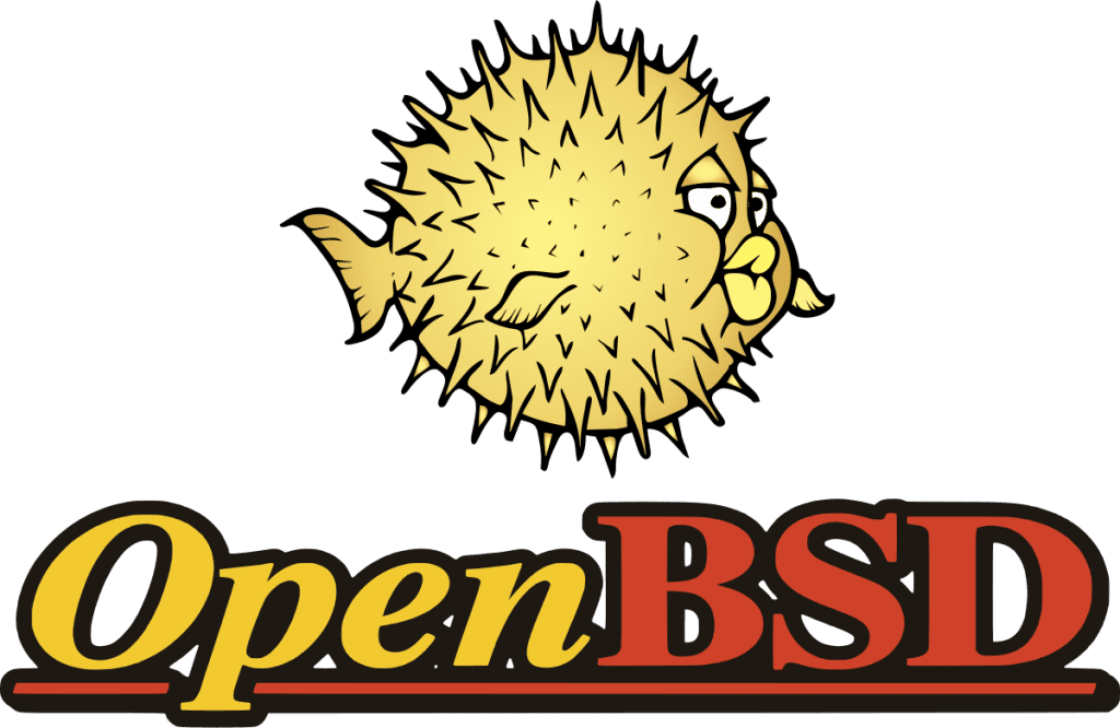 Openbsd 6.6 släppt 1200px OpenBSD Logo Cartoon Puffy with textual logo below.svg