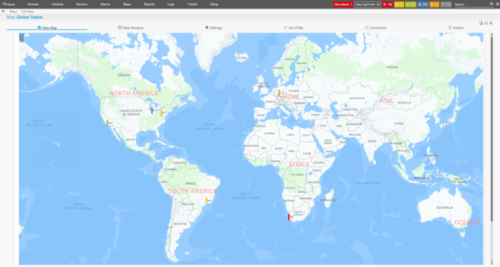 map global status
