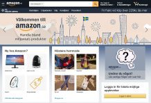 Svenska Amazons hemsida