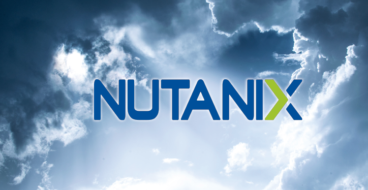 Nutanix logo in the clouds