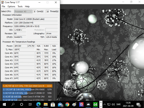 Cinbench CoreTemp