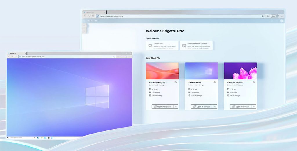 Microsoft lanserar molndatorer med Windows 365 Windows 365