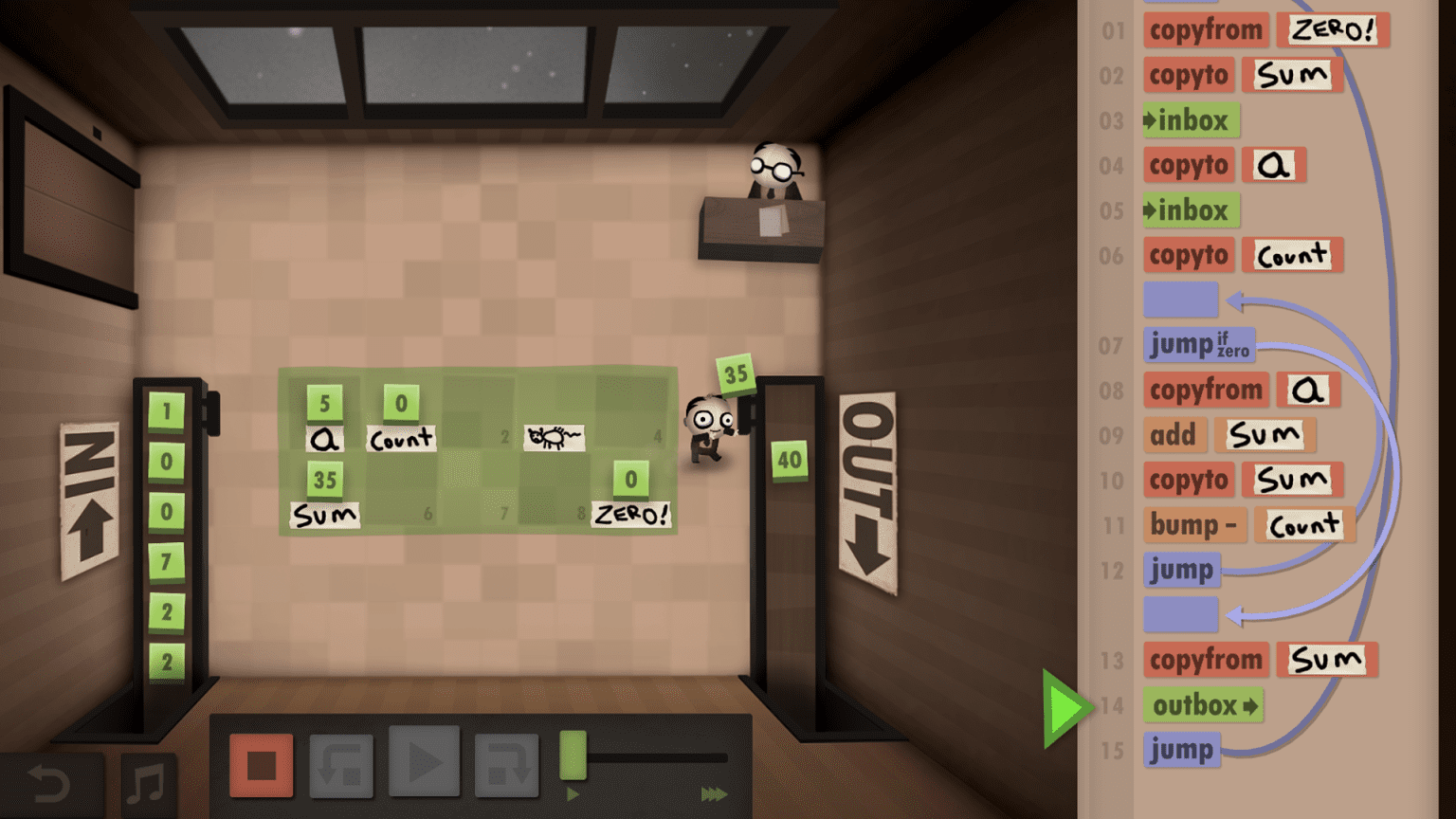 Lär dig programmera i spelform med Human resource machine human resource machine – kod