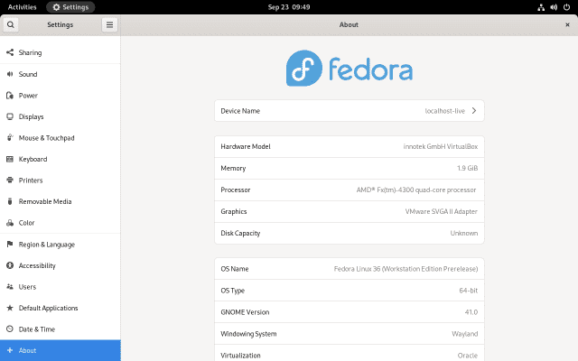 Fedora 35