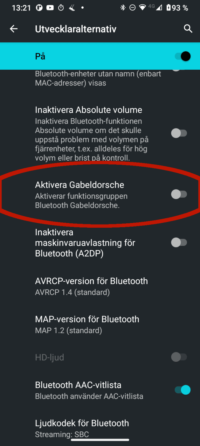 Gabeldorsche – omskriven Bluetooth-stack för Android Gabeldorsche