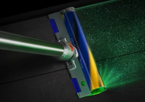 Dyson V15 Absolute – grön laser underlättar