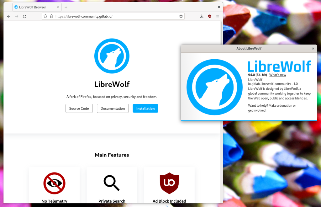 Webbläsaren LibreWolf är här – förgrening av Firefox Librewolf