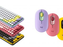 Logitech Pop – tangentbord och mus i tre olika färgglada färguppsättningar