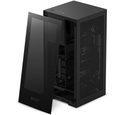 NZXT v2 – chassi med en dörr lutad mot utsidan