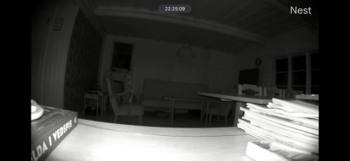 Säkerhetskamera med IR-lampa av.