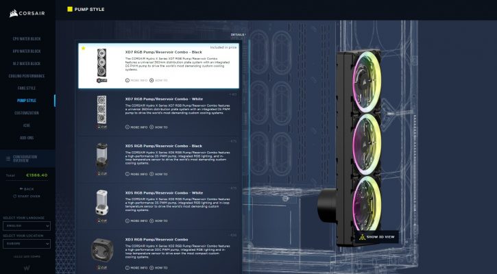 Corsair Hydro X - webbguide