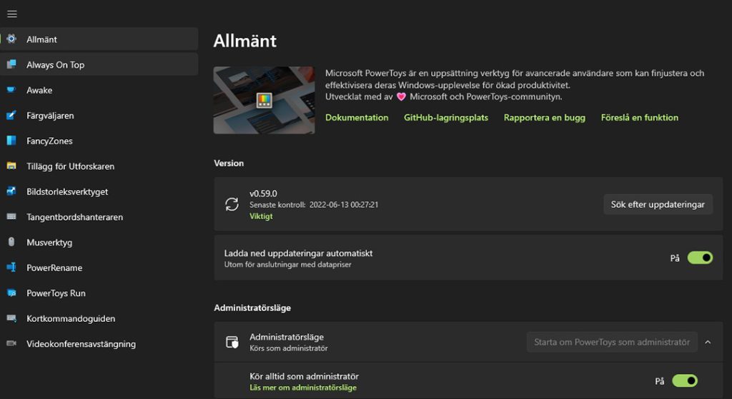 Microsoft Powertoys nu även till ARM-datorer Powertoys059