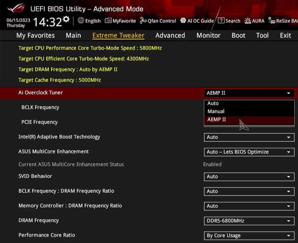 Asus ROG maximus Z790 Hero – Bios