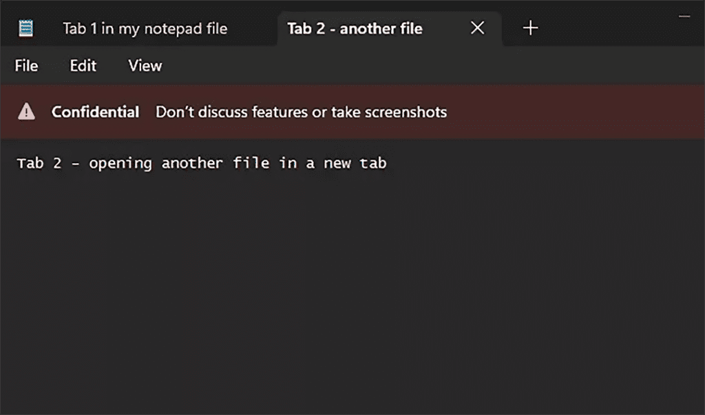 Anteckningar i Windows 11 kan få flikar Anteckningar flikar