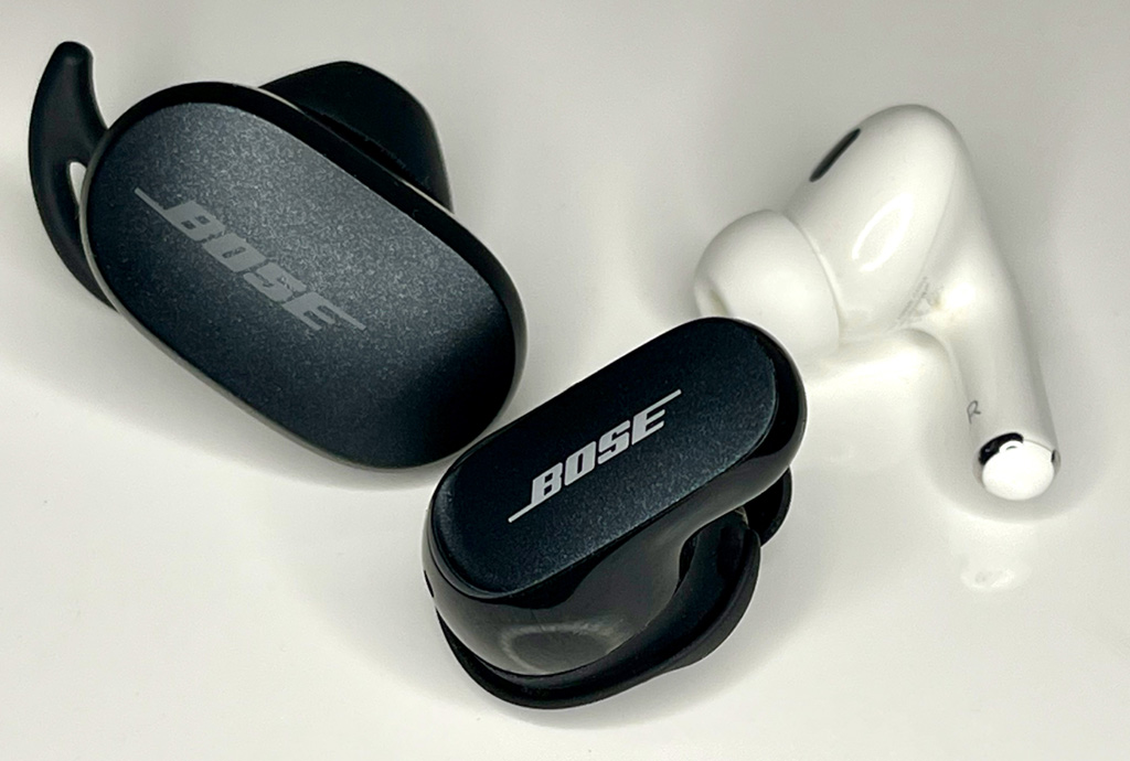 Bose QC Earbuds II i jämförelse med Airpods Pro och första genereationens Earbuds